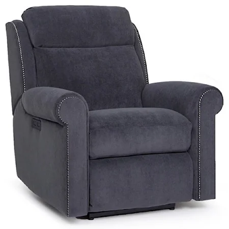 Transitional Power Recliner with Power Headrest